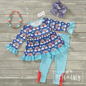 Rainbows with Clouds Set